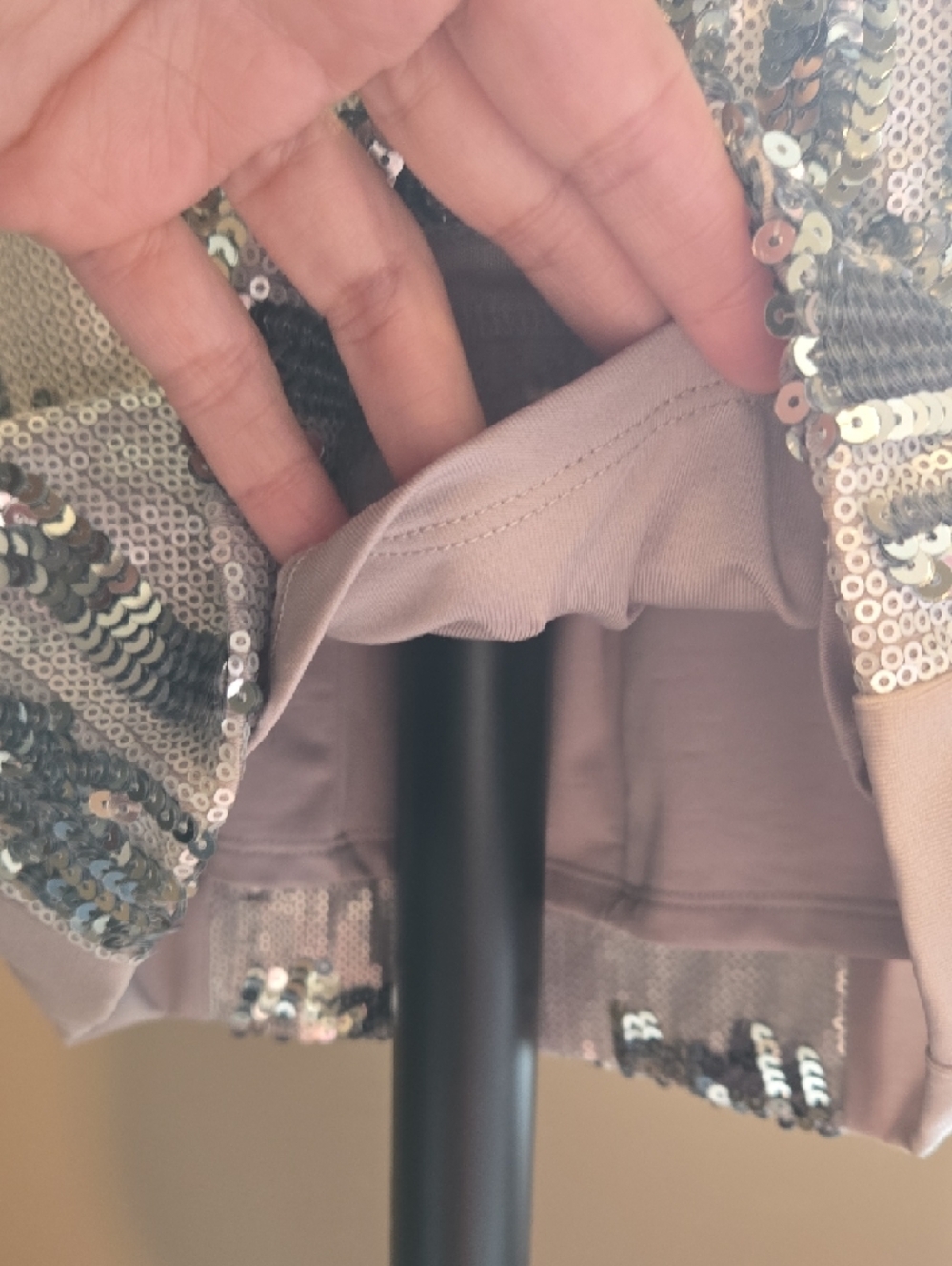 bebe Grey & Silver Sequin  Mini Dress Cut-Out Side & Strappy Back - Picture 10 of 12